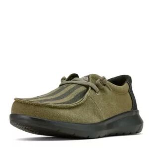ARIAT Mens Hilo Dusted Olive Green American Flag Casual Shoe Size 7